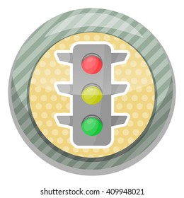 Traffic light colorful icon