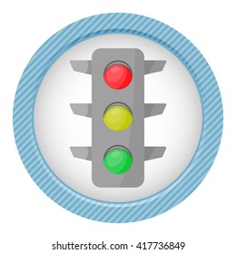 Traffic light colorful icon