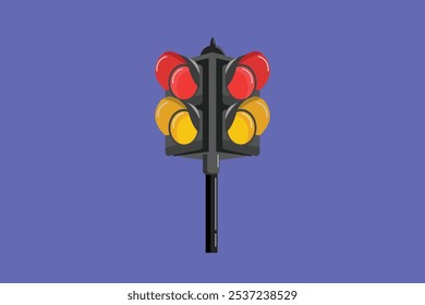 Traffic light concept. Colored flat vector illustration isolated.	