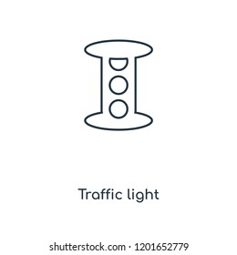 Traffic light concept line icon. Linear Traffic light concept outline symbol design. This simple element illustration can be used for web and mobile UI/UX.