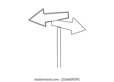 Traffic light concept. Single line draw design vector graphic illustration.