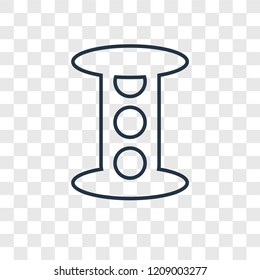 Traffic light concept vector linear icon isolated on transparent background, Traffic light concept transparency concept in outline style
