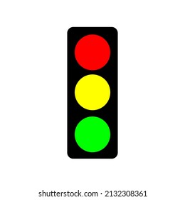 Traffic Light Desain Vector Red, Yellow and Green