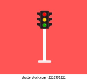 traffic light design ilustration isolated