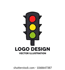 traffic light doodle icon