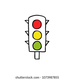 Traffic Light Doodle Icon