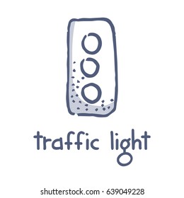 traffic light doodle icon