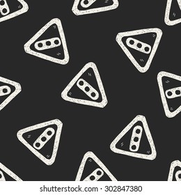 traffic light doodle seamless pattern background