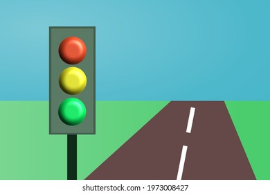 Traffic light with eps view