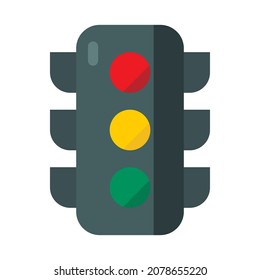 traffic light flat clipart vector illustration