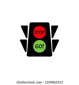 Traffic Light Flat Design Transportation Control Illustration