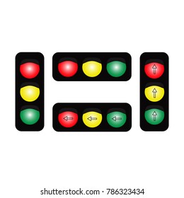 Traffic light. Flat design, vector illustration.