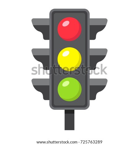 Traffic light flat icon, stoplight and navigation, regulation sign vector graphics, a colorful solid pattern on a white background, eps 10.