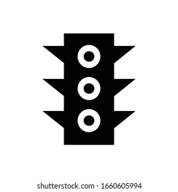 Traffic light with glyph icon