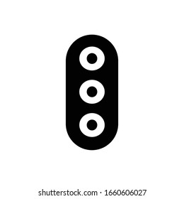 Traffic light with glyph icon