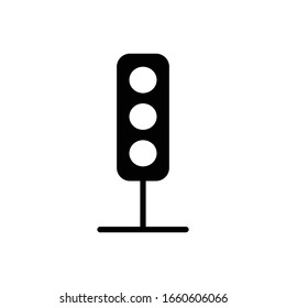 Traffic light with glyph icon