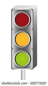 traffic light gray on white background, vector illustration