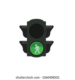Traffic light with green light