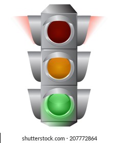 Traffic light in green light mode 