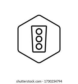 Ampel im Hexagon-Symbol.