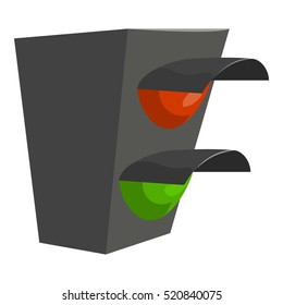 Traffic light icon. Cartoon illustration of traffic light vector icon for web design