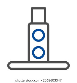 Traffic light icon. Concept of traffic regulation, safety, and control.
