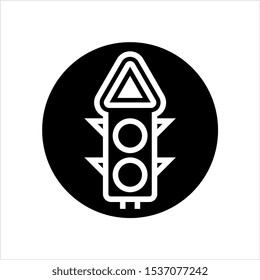 Traffic Light Icon, Traffic Control Light Vector Art Illustration