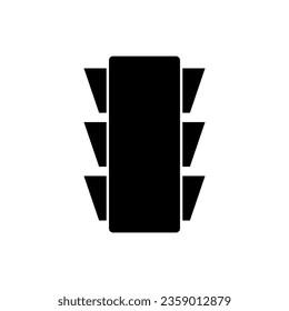 Traffic Light Icon. Cross Road, Signal Symbol - Vector Logo Template.  