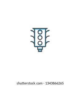 Traffic light icon design. Transportation icon vector illustration