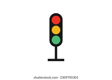 Traffic light icon design vector template