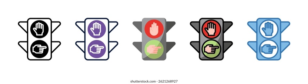 Elemento del icono del semáforo para el diseño