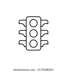 Traffic light icon. Element of global logistics icon for mobile concept and web apps. Thin line Traffic light icon can be used for web and mobile