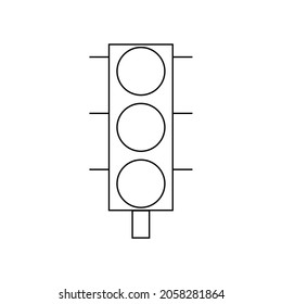 traffic light icon. Fine lines