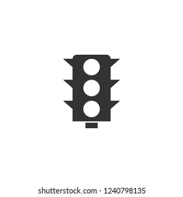 Traffic light. Icon Flat