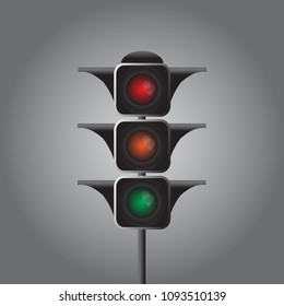 Traffic light icon Flat design vector illustration