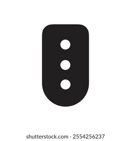 Traffic light icon Flat line illustration