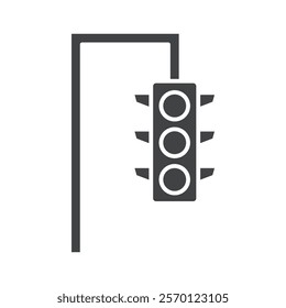 traffic light icon Flat logo set collection