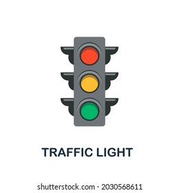 Traffic Light icon. Flat sign element from transport collection. Creative Traffic Light icon for web design, templates, infographics and more