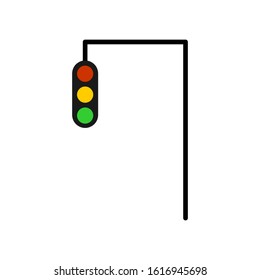 Traffic light icon. Flat style