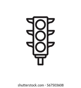 Traffic Light Icon Illustration Isolated Vector Sign Symbol