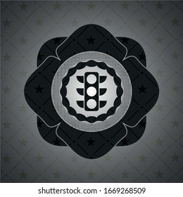 Ampelsymbol in dunklem Emblem