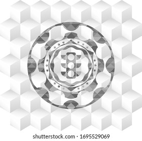 icono de semáforo dentro de la placa gris con fondo blanco de cubo geométrico