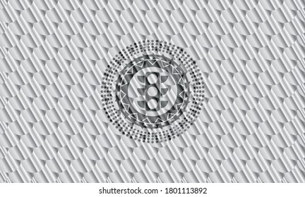 Ampelsymbol in Silber. Skaliert Muster. Vektorgrafik. Detaillierte Angaben. 