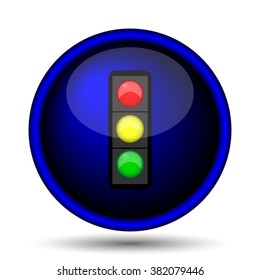 Traffic light icon. Internet button on white background. EPS10 vector

