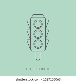 Traffic light icon isolated on white background.