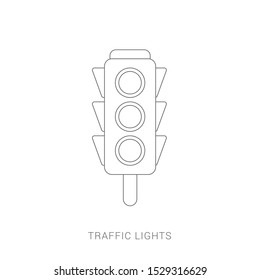 Traffic light icon isolated on white background.