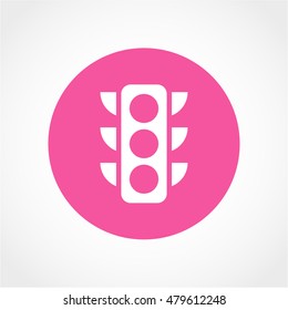 traffic light Icon Isolated on White Background