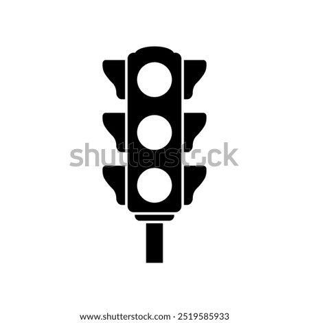 Traffic light icon isolated on white background.