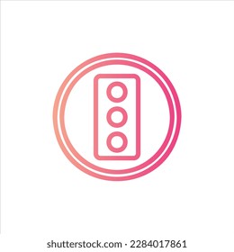 icono de semáforo con vektor aislado y fondo transparente.