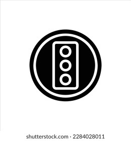 icono de semáforo con vektor aislado y fondo transparente.
